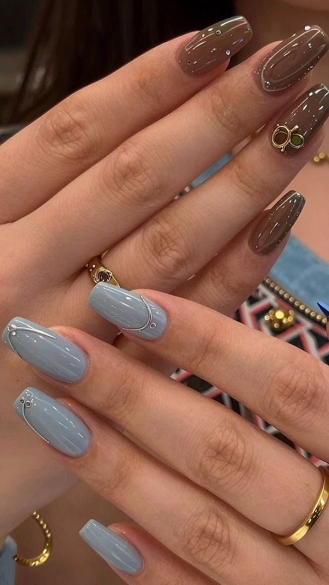Choosing Between Red Polish And Neutral Polka Dot Accents
