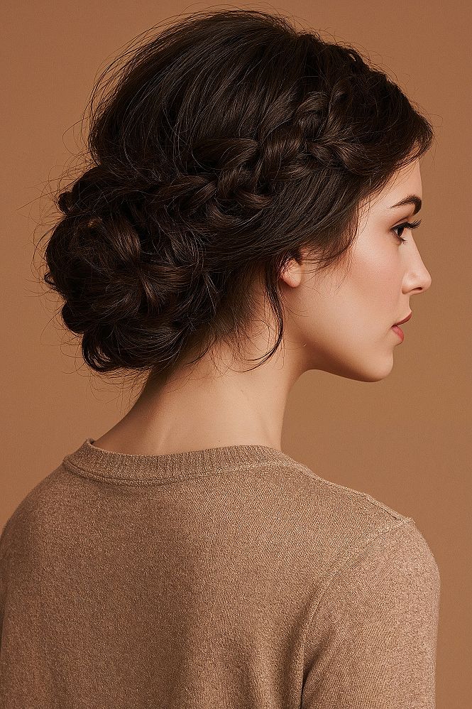 Fancy Braided Updo: Elegant Wedding Hairstyles for Dark Hair