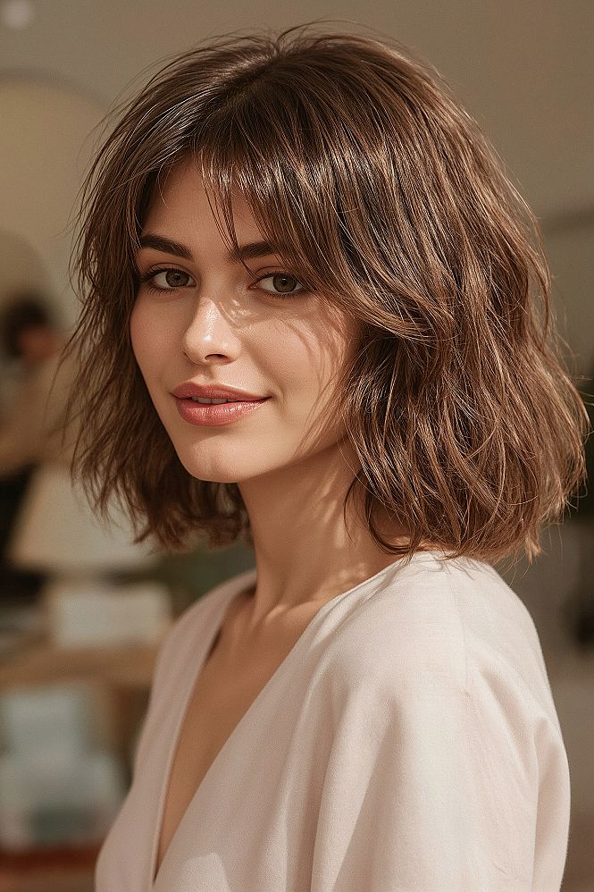 Volumizing Haircuts for Thin Fine Hair & Round Faces