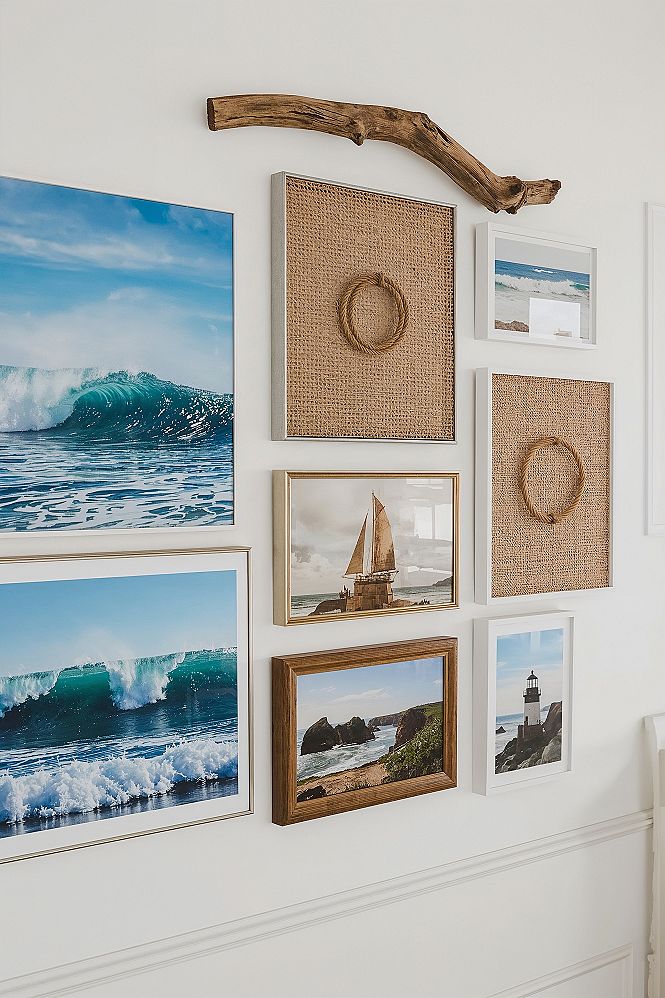 Coastal Gallery Wall: Beach Themed Decor & Styling
