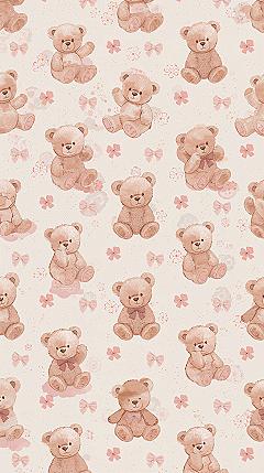 Adorable Teddy Bear & Bow Wallpapers: Cute iPhone Backgrounds