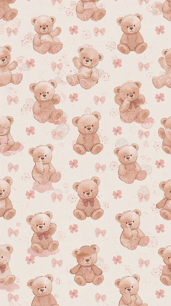 Adorable Teddy Bear & Bow Wallpapers: Cute iPhone Backgrounds