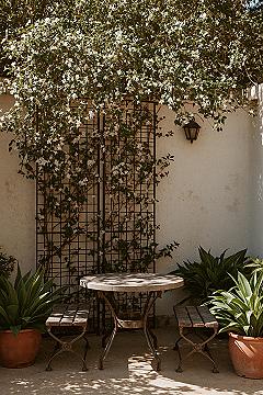 Trellis Privacy Wall: Modern Courtyard & Patio Inspiration