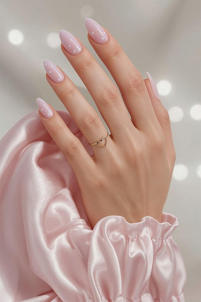 Pretty Pink Polka Dot Nails: Cute Gel X Designs for a Romantic Vibe