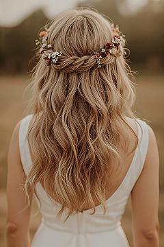 Boho Bridal Hairstyles: Dreamy Waves for Romantic Weddings