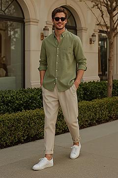 Summer 2025 Forecast: Smart Casual Chino Shorts & Button-Up Style