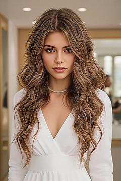Flowy Elegant Half-Up Hairstyle: Modern Bride’s Dream
