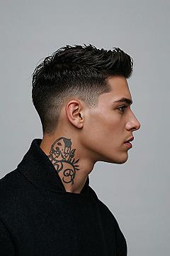 Spiky Drop Cut & Korean Fade: Sharp Edges & Textured Quiffs