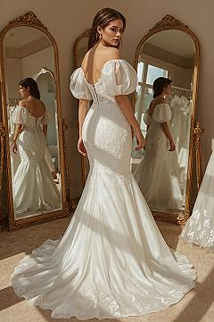 Mermaid Gown with Puffy Sleeves: 2026 Wedding Dress Inspiration