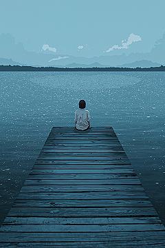 Deep Thought Art: Scenic Landscape for Soulful Reflection
