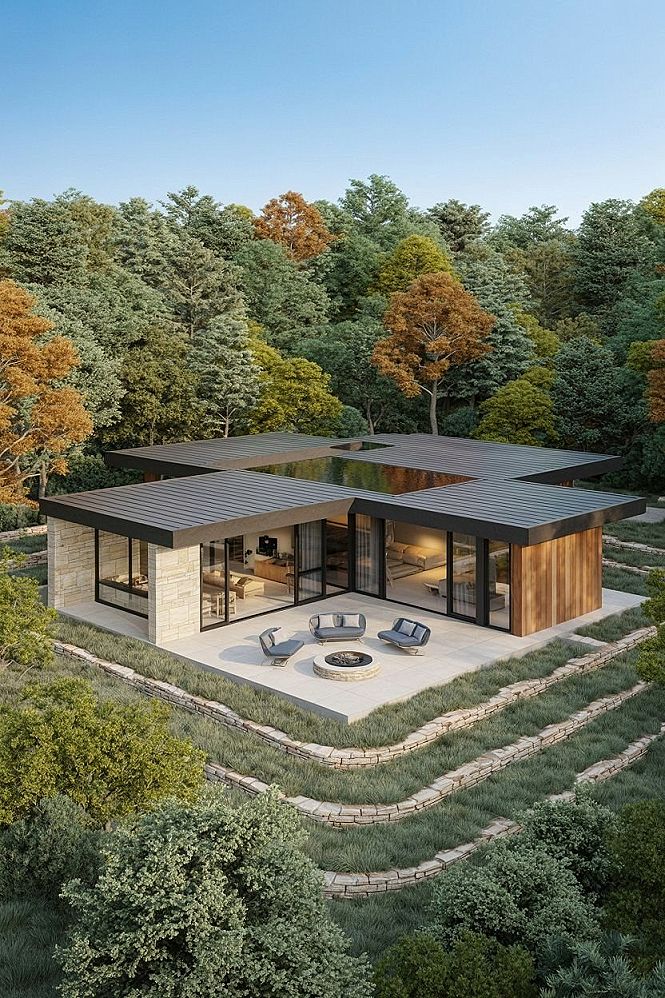 Modern Flat Roof Homes: Architectural Plans for Weekend Escapes