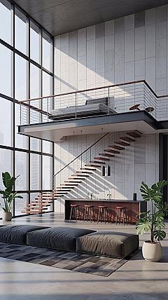 Sleek Modern Loft House Design Ideas for Open Spaces