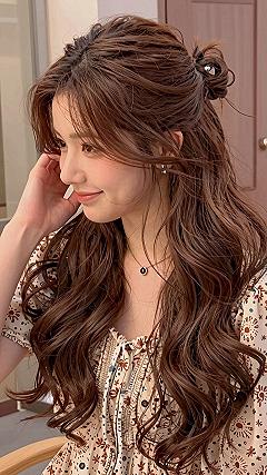 Loose Waves And Clumped Curls For Reception Celebrations