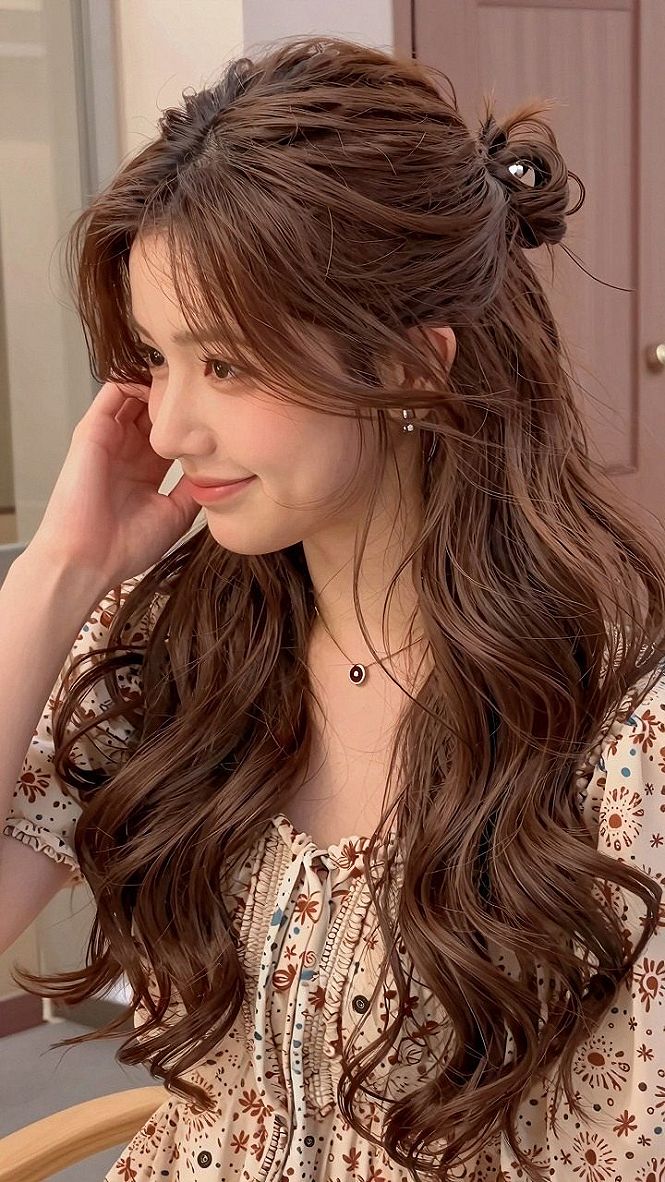 Loose Waves And Clumped Curls For Reception Celebrations