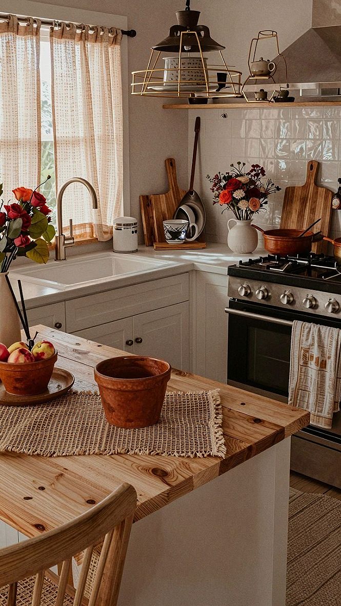 Using Terracotta Pots and Wooden Boards for Rustic Charm