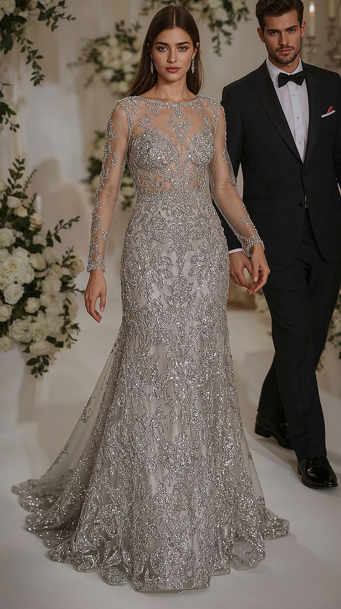 Most Glamorous Mother of the Bride Dress: Beaded Reception Gown