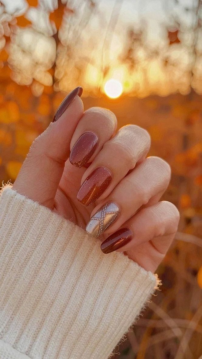 Adding Metallic Accents to Fall Manicures