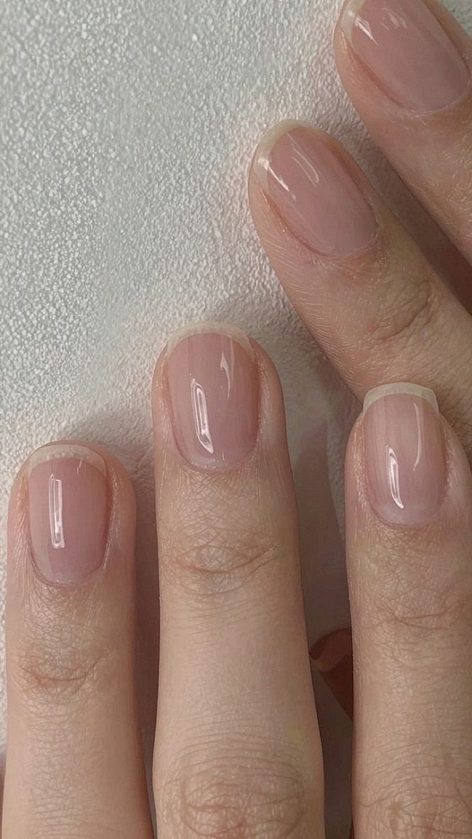 Minimalist Sheer Latte Nude Nails for a Soft Finish