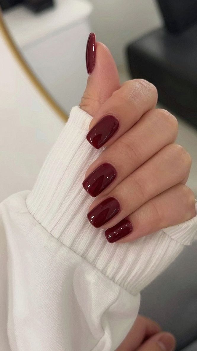 Rich Deep Red Polish For Hands And Toes