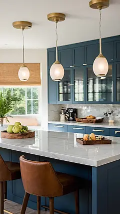Kitchen Goals: Azure Dreams & Golden Gleam