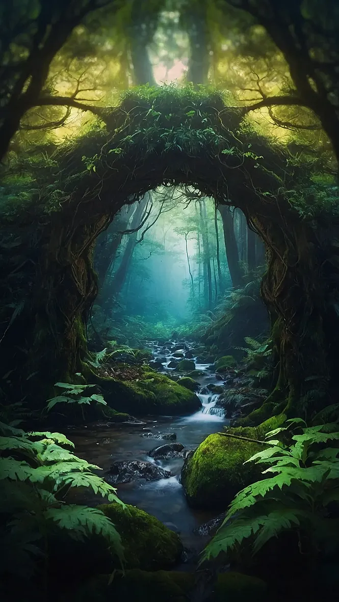 Mystical Forest Steps: