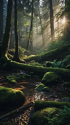 “Misty Forest Dreamscape”: