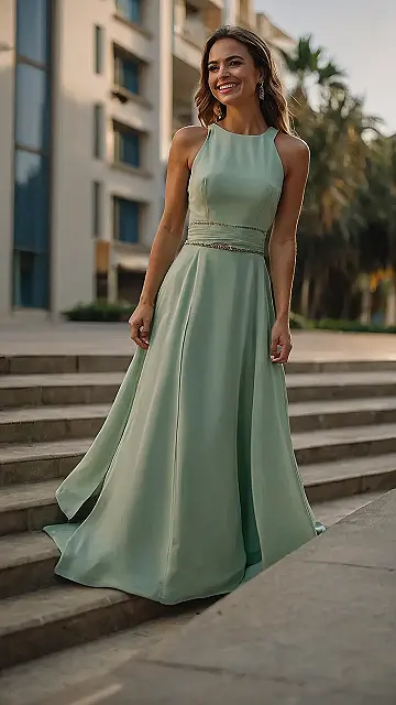 “Green with Envy: A Dress That’s Light and Bright!”