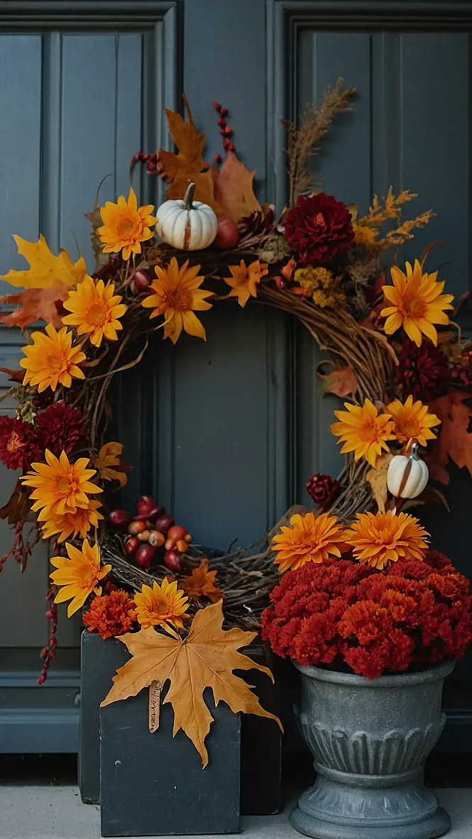 Festive Wreath: Fall's Thanksgiving Charm