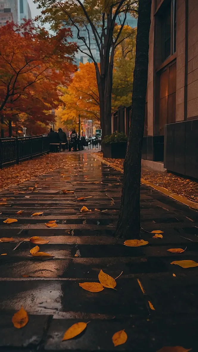 Autumn in the City: A Leaf's Journey