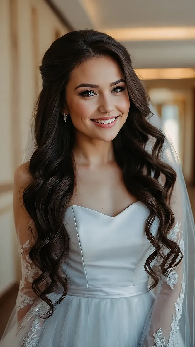 The Brunette Bride's Perfect Mane