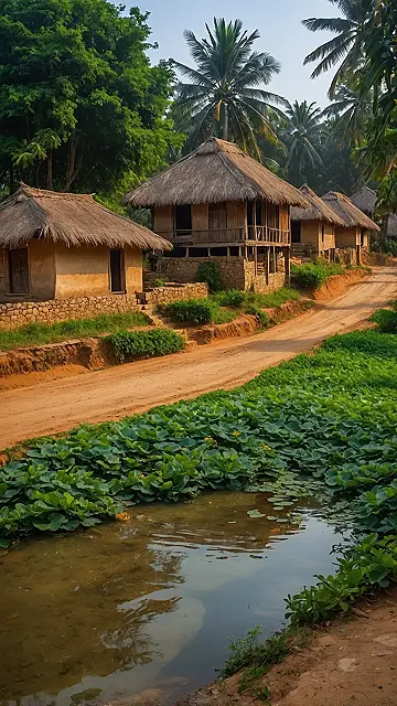 Golden Hour Village Frame