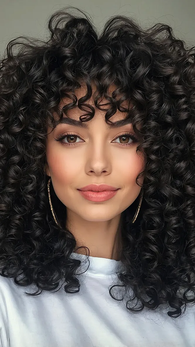 Curls Meet Bangs: The Look