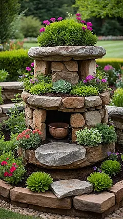 Sculpted Garden Stones