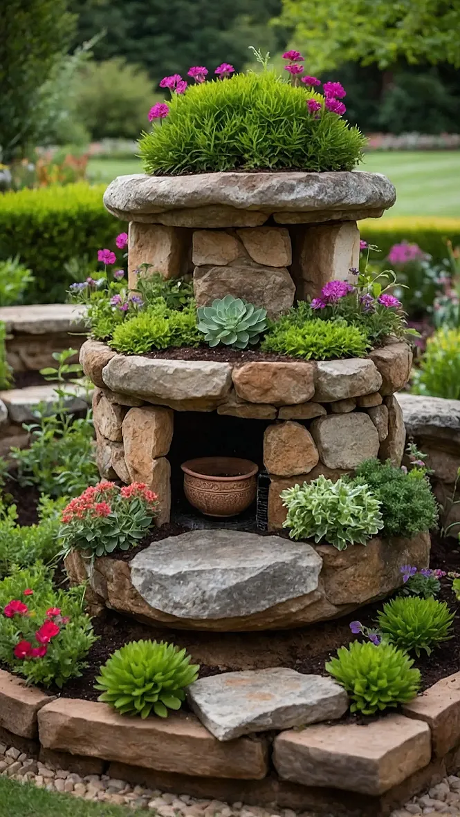 Sculpted Garden Stones