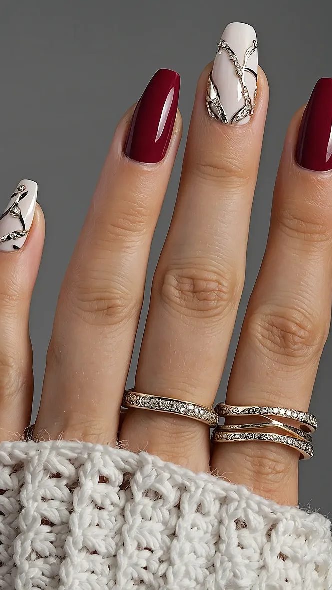 Sparkle & Snow Nails