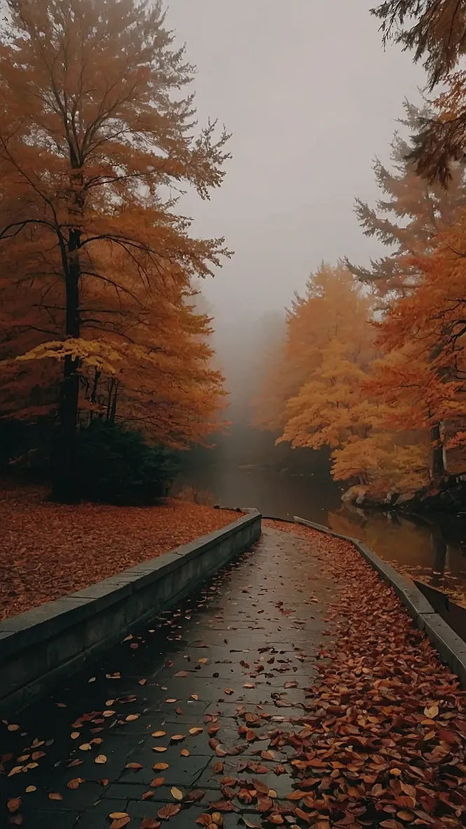 Fallin' for Fall: A Misty Autumn Walk