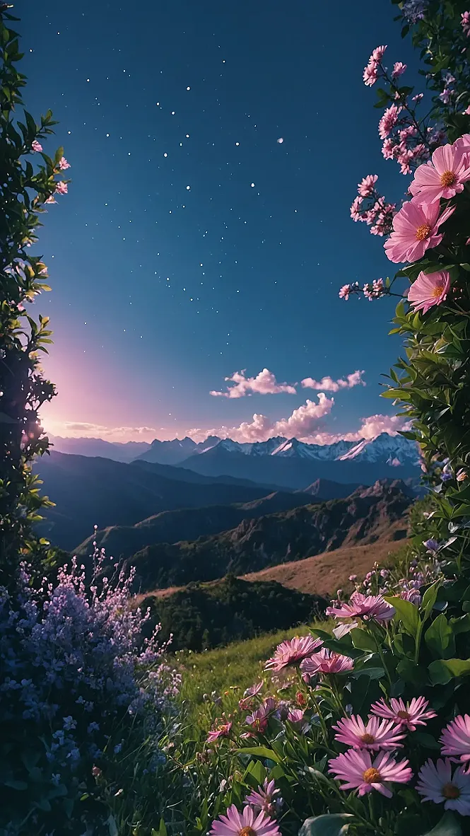 Floral Mountain Dreamscape