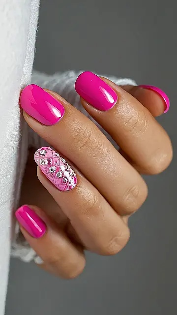 Glam Pink Nails
