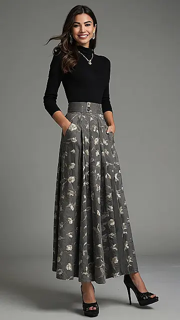 From Basic to Bloom: Fall’s Skirt Story