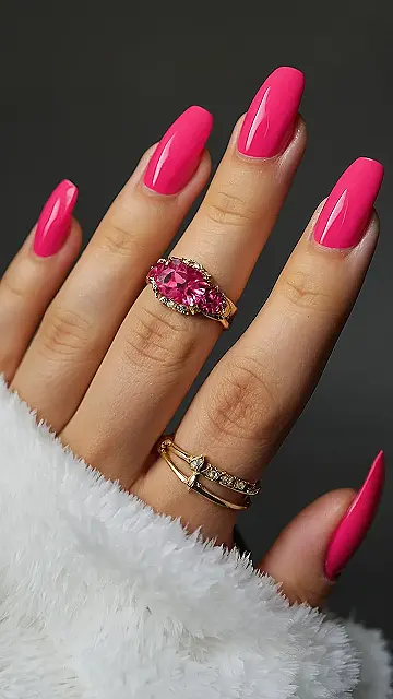 Pink Power Nails