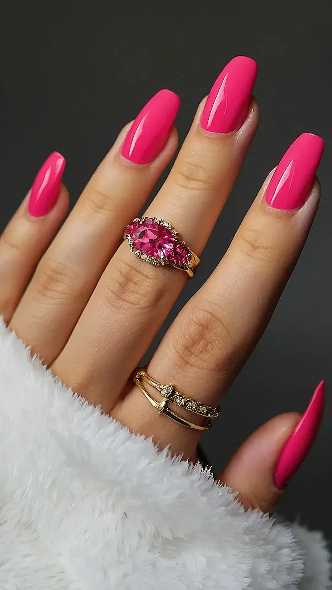 Pink Power Nails
