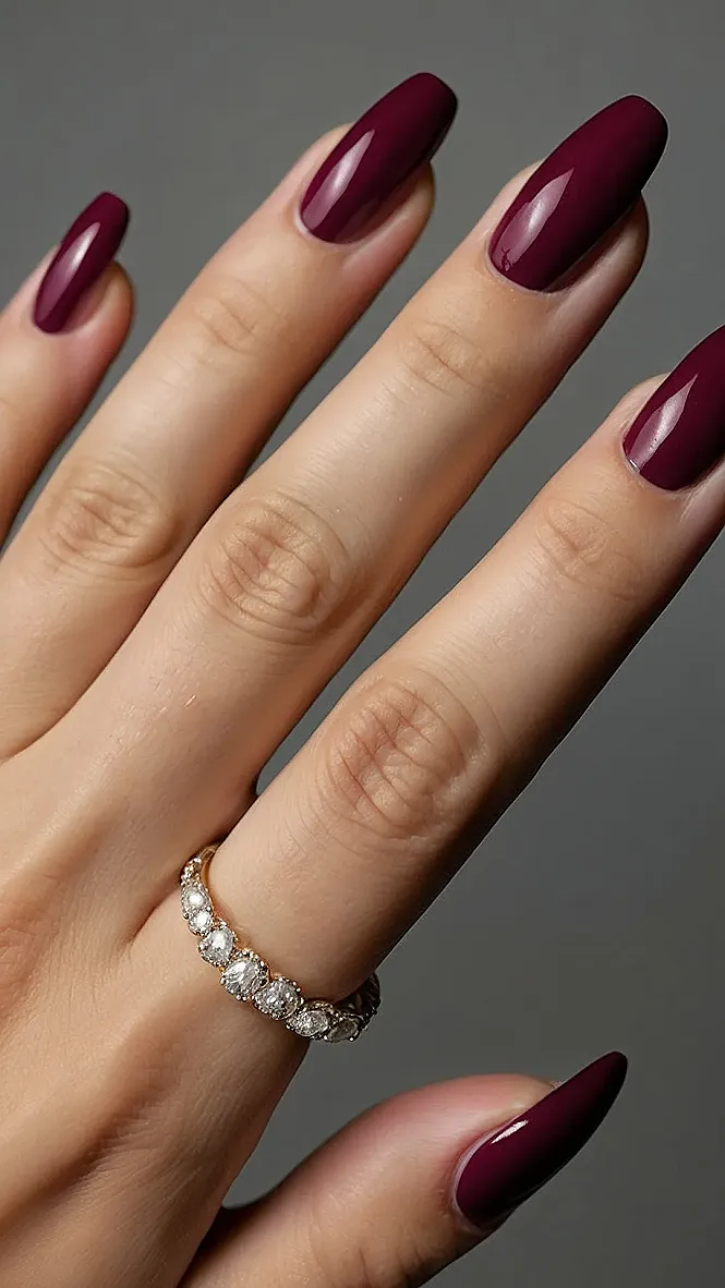 Berry Statement Nails