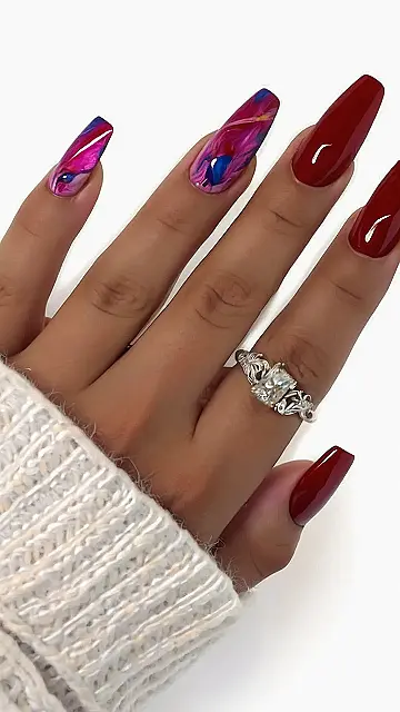 Crimson Chic: Fall Nail Style