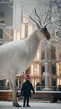 Snowy Reindeer Run in London