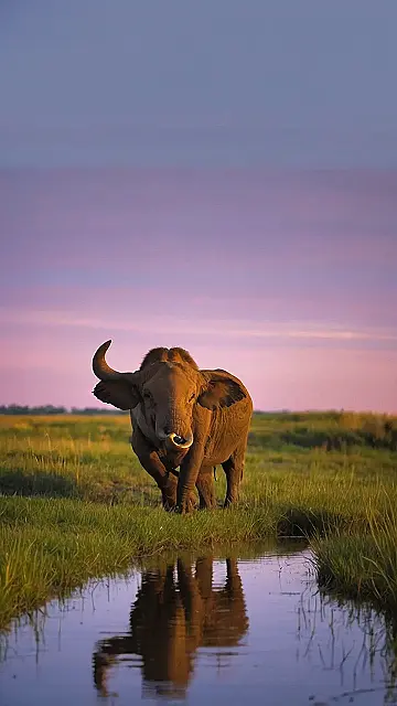 Sunset Symphony: Elephants