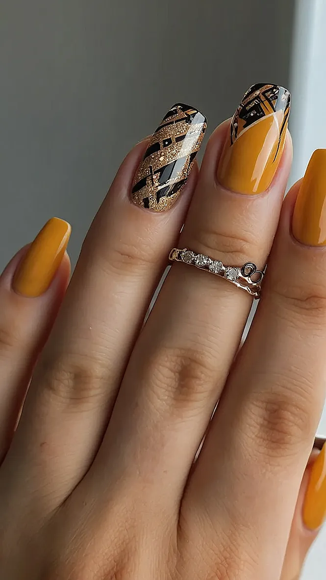 Golden Chic: Nail Art That's Not Just for Queens!: