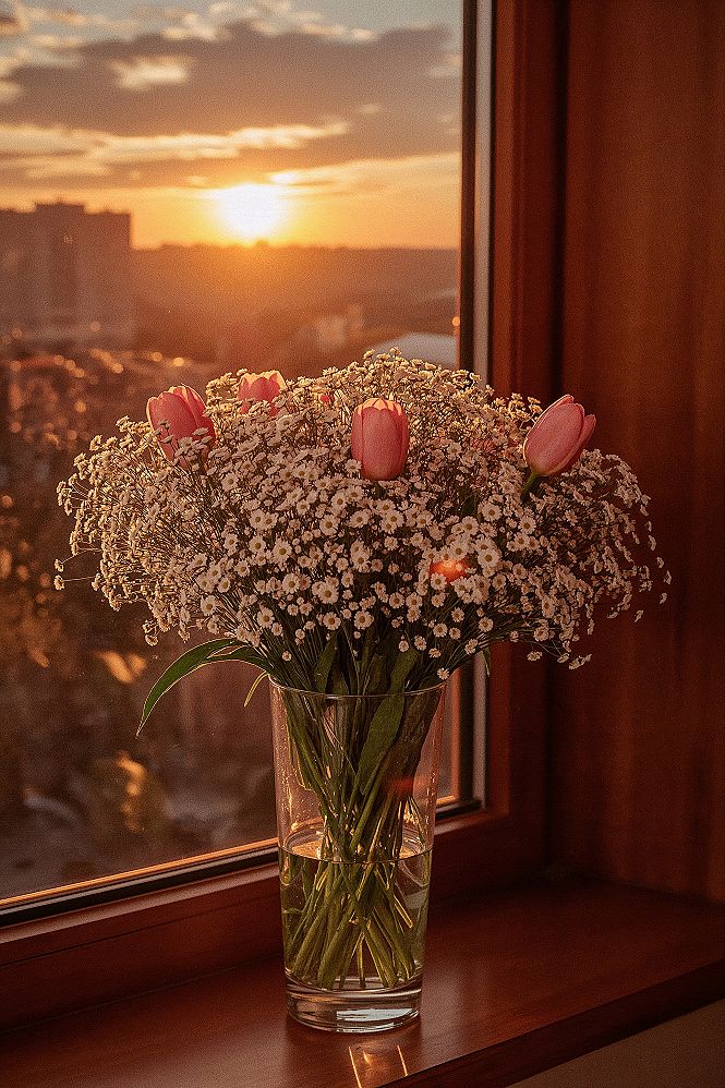 Golden Hour Blooms: Aesthetic Flower Phone Wallpapers