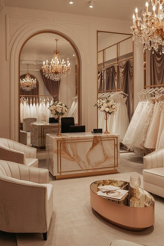Dream Bridal Showroom: Luxury Boutique Interior Design Ideas