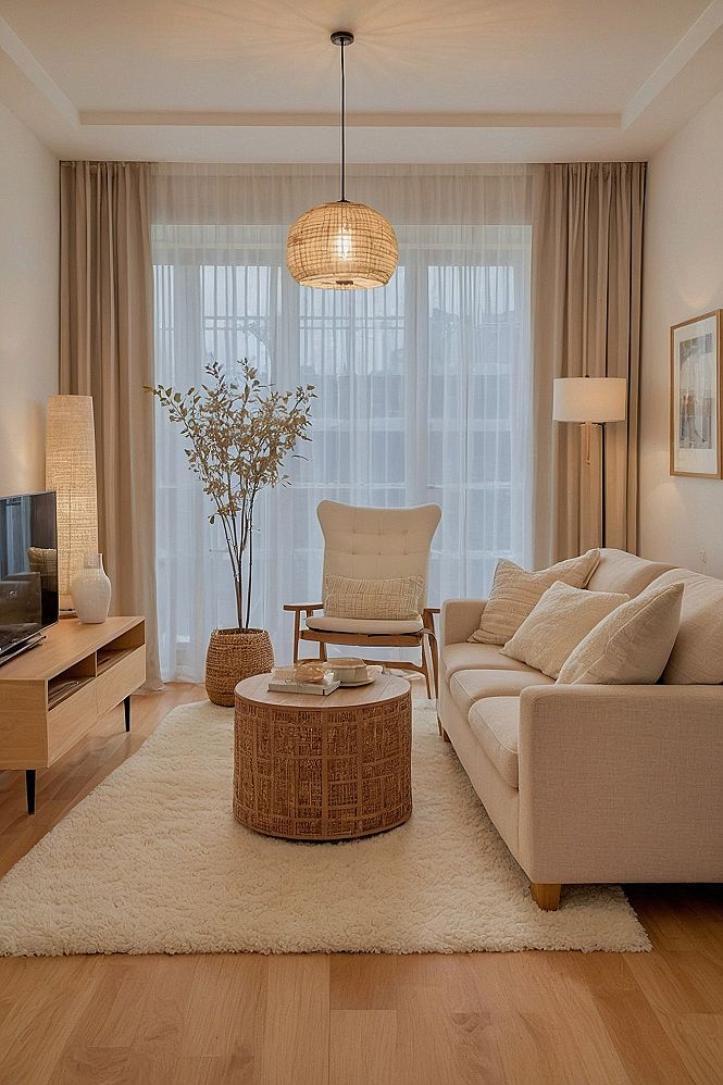 Using Woven Pendant Lights in Small Living Rooms