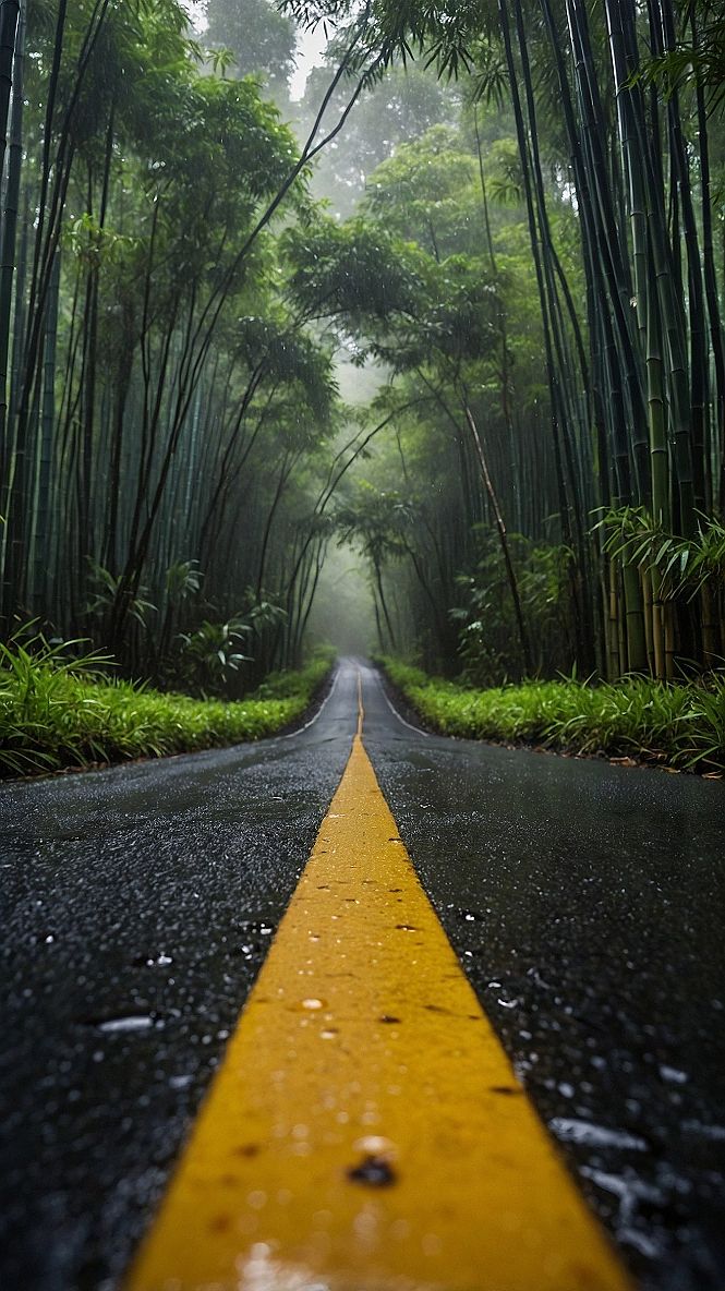 Capturing Wet Roads in Forest Settings